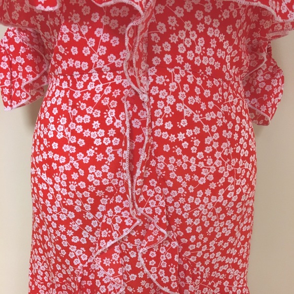 Red and white floral summer sundress - Picture 8 of 10